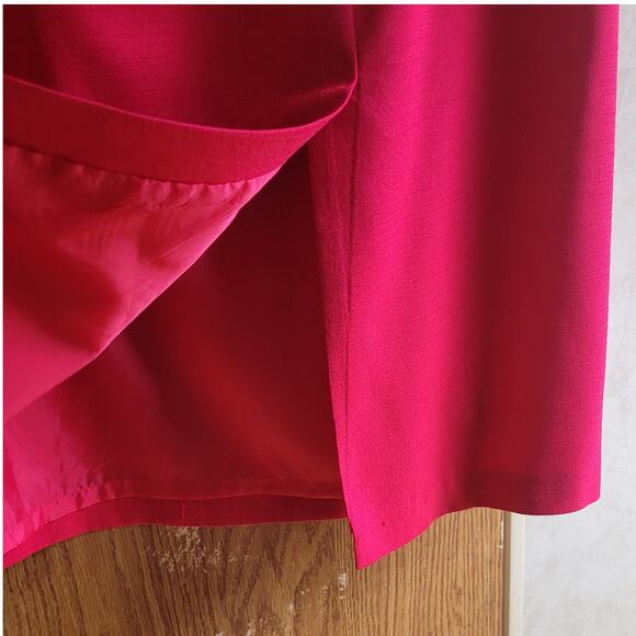 Vntg Plaza South Petite 2004 Red Soutache Skirt Suit Set 16P Quietlux Occasion - Picture 7 of 9